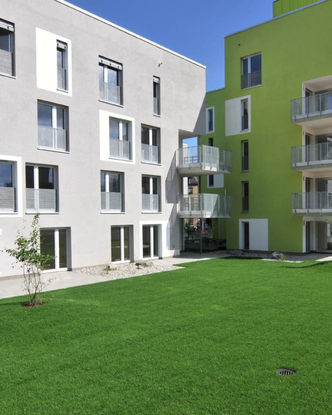 Die Wohnanlage "Wohnen am Michelsberg" in Ulm