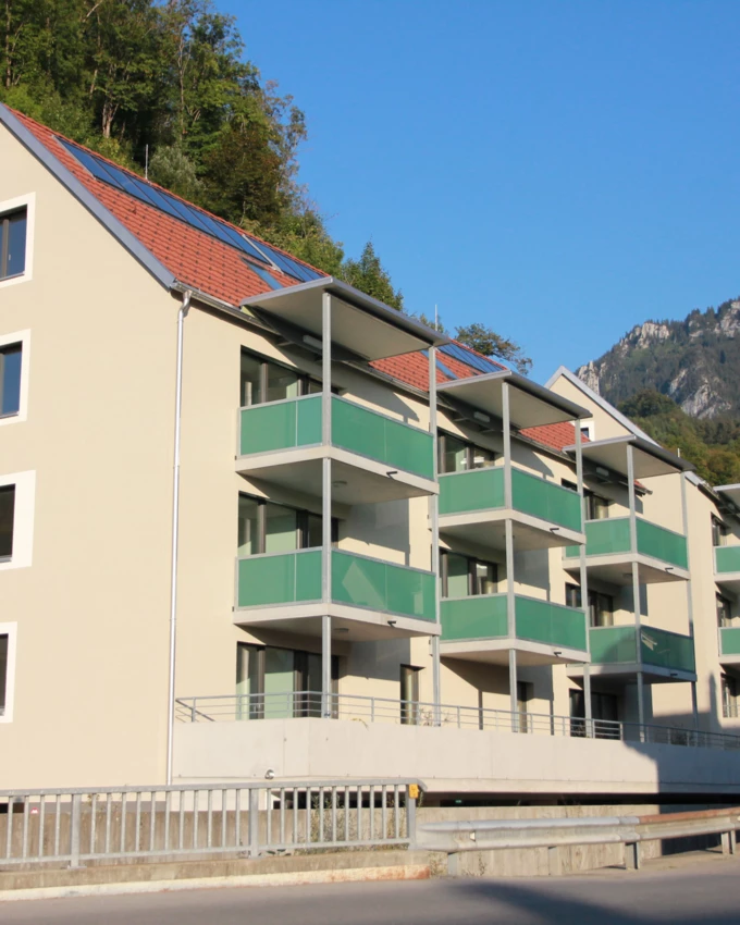 Die aufwändige Planung hat sich gelohnt: das neue Domizil für 16 Mietparteien der Alpenländischen in der Burgstraße Hohenems.