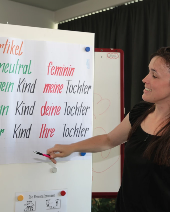 A German course was offered for employees with migration background with a lot of engagement. 