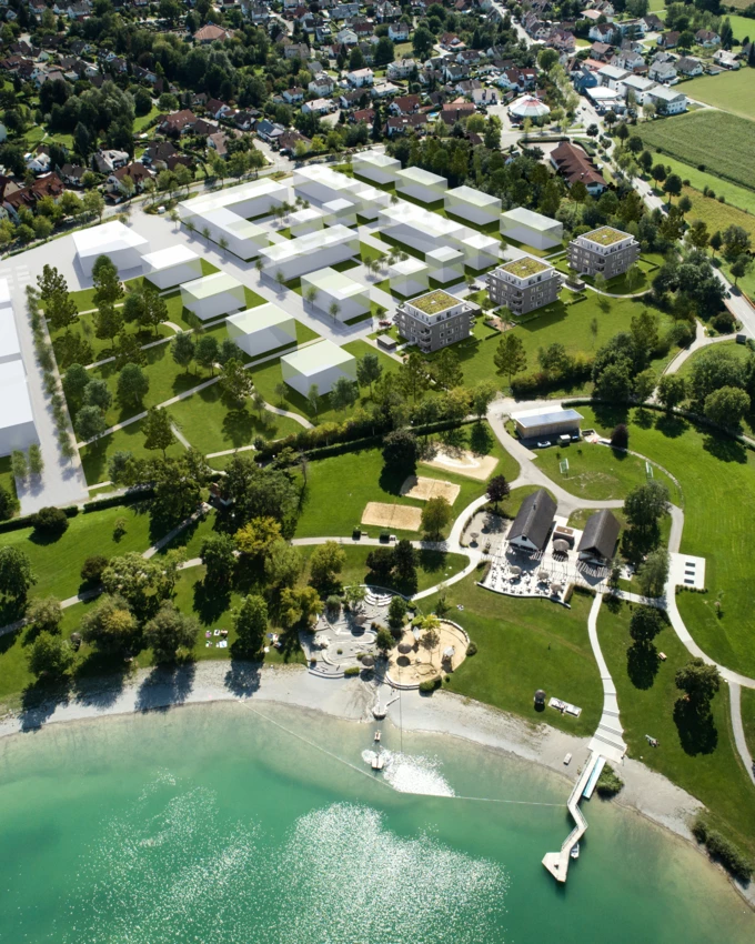 Salem Schlosssee Luftaufnahme