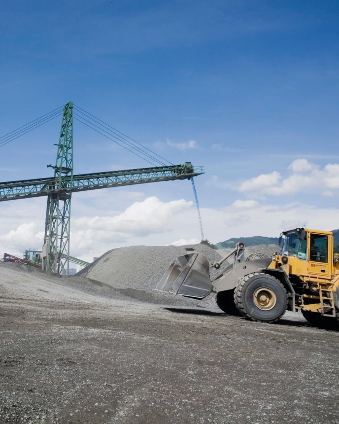 Steinbruch Ressourcen Center Rheintal Rhomberg Bagger Steinbruch Ressourcen Center Rheintal Rhomberg Bagger