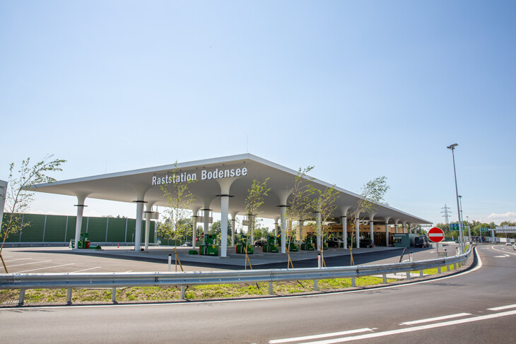 Die fertiggestellte Raststation Bodensee Hörbranz. Die fertiggestellte Raststation Bodensee Hörbranz.