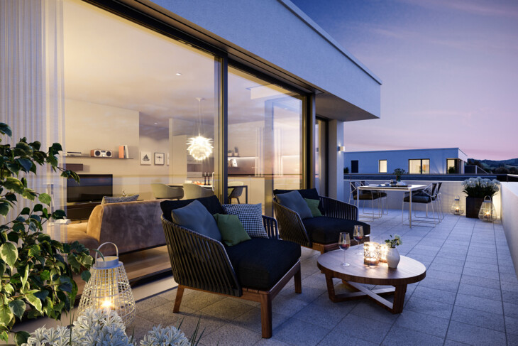 Salem_Nacht, Dachterrasse Salem_Nacht, Dachterrasse