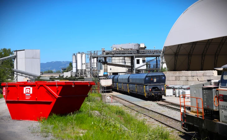 Bahnverladung im Ressourcen Center Rheintal