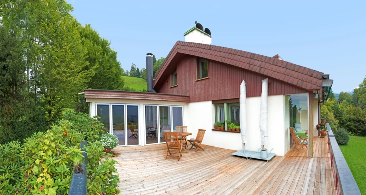 Hochbau Bauservice Terrasse Rhomberg Bau Aussenansicht Hochbau Bauservice Terrasse Rhomberg Bau Aussenansicht