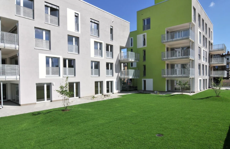 Die Wohnanlage "Wohnen am Michelsberg" in Ulm