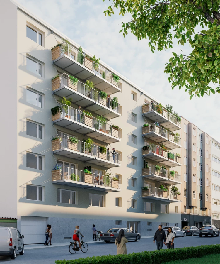 Sorgen für Nahrung, persönliche Gartenerlebnisse, eine Verbesserung des Mikroklimas und eine angenehme Umgebung: “ESSBAR”-Balkone von Rhomberg Bau Wien, Sozialbau AG, Herbios – Vertikalgarten GmbH, WoodRocks Bau GmbH, Donau-Universität Krems, Universität für Bodenkultur Wien, greenpass GmbH, Grünstattgrau – Forschungs- und Innovations GmbH und Geoplast – Kunststofftechnik GmbH. Bild: joyjoy Studio Sorgen für Nahrung, persönliche Gartenerlebnisse, eine Verbesserung des Mikroklimas und eine angenehme Umgebung: “ESSBAR”-Balkone von Rhomberg Bau Wien, Sozialbau AG, Herbios – Vertikalgarten GmbH, WoodRocks Bau GmbH, Donau-Universität Krems, Universität für Bodenkultur Wien, greenpass GmbH, Grünstattgrau – Forschungs- und Innovations GmbH und Geoplast – Kunststofftechnik GmbH. Bild: joyjoy Studio