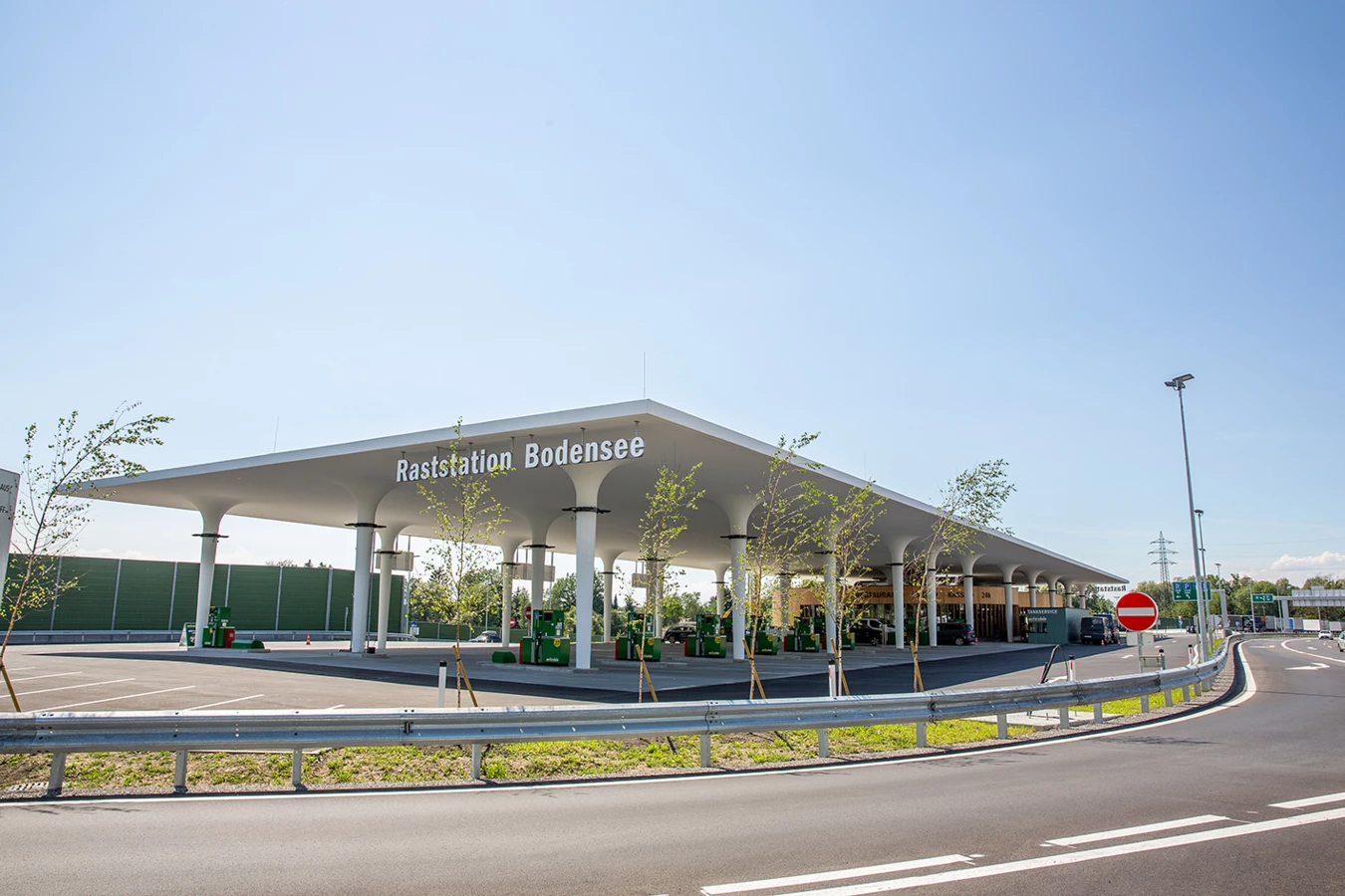 Die fertiggestellte Raststation Bodensee Hörbranz.