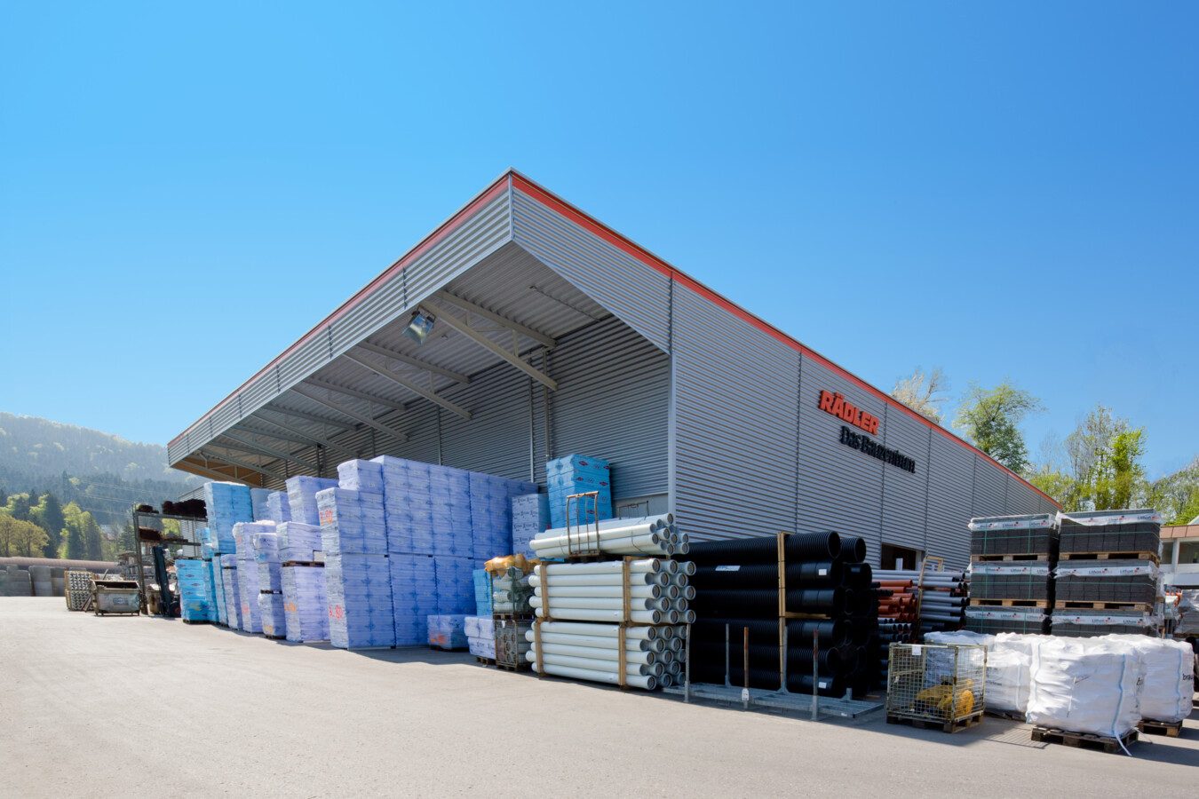 Hallenzubau Rädler Wolfurt Aussenansicht Hallenzubau Rädler Wolfurt Aussenansicht