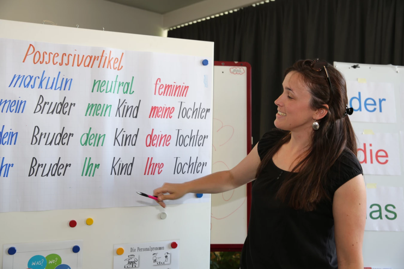 Für ein besseres Verständnis und Miteinander am Arbeitsplatz pauken derzeit 18 gewerbliche Mitarbeiter der Rhomberg Bau drei Monate lang die deutsche Grammatik. Für ein besseres Verständnis und Miteinander am Arbeitsplatz pauken derzeit 18 gewerbliche Mitarbeiter der Rhomberg Bau drei Monate lang die deutsche Grammatik.