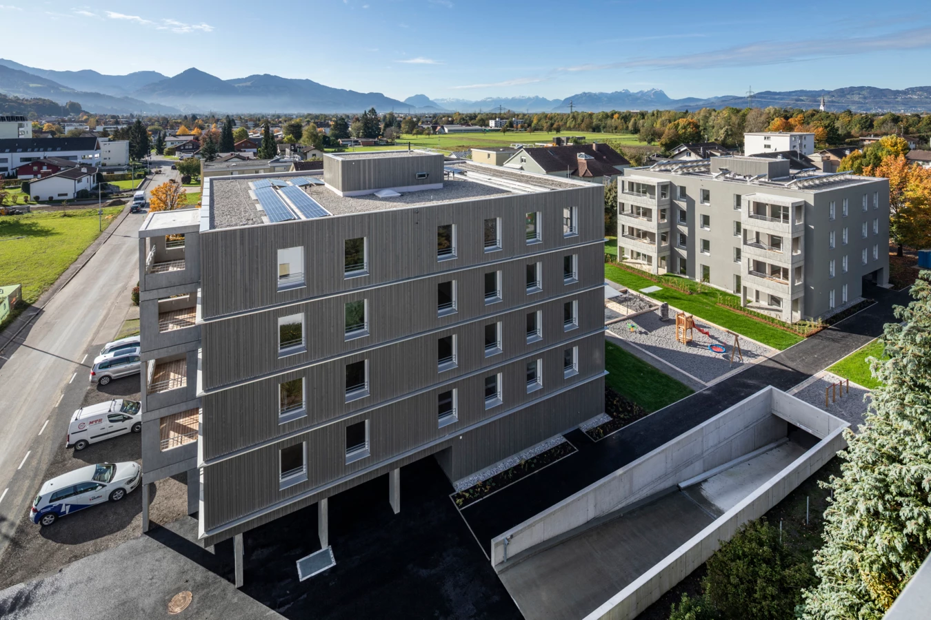 Bringt den leistbaren Wohnbau im Ländle voran: das Innovationsprojekt Wolfurt, Lerchenstraße.
Bild: Weissengruber Bringt den leistbaren Wohnbau im Ländle voran: das Innovationsprojekt Wolfurt, Lerchenstraße.
Bild: Weissengruber
