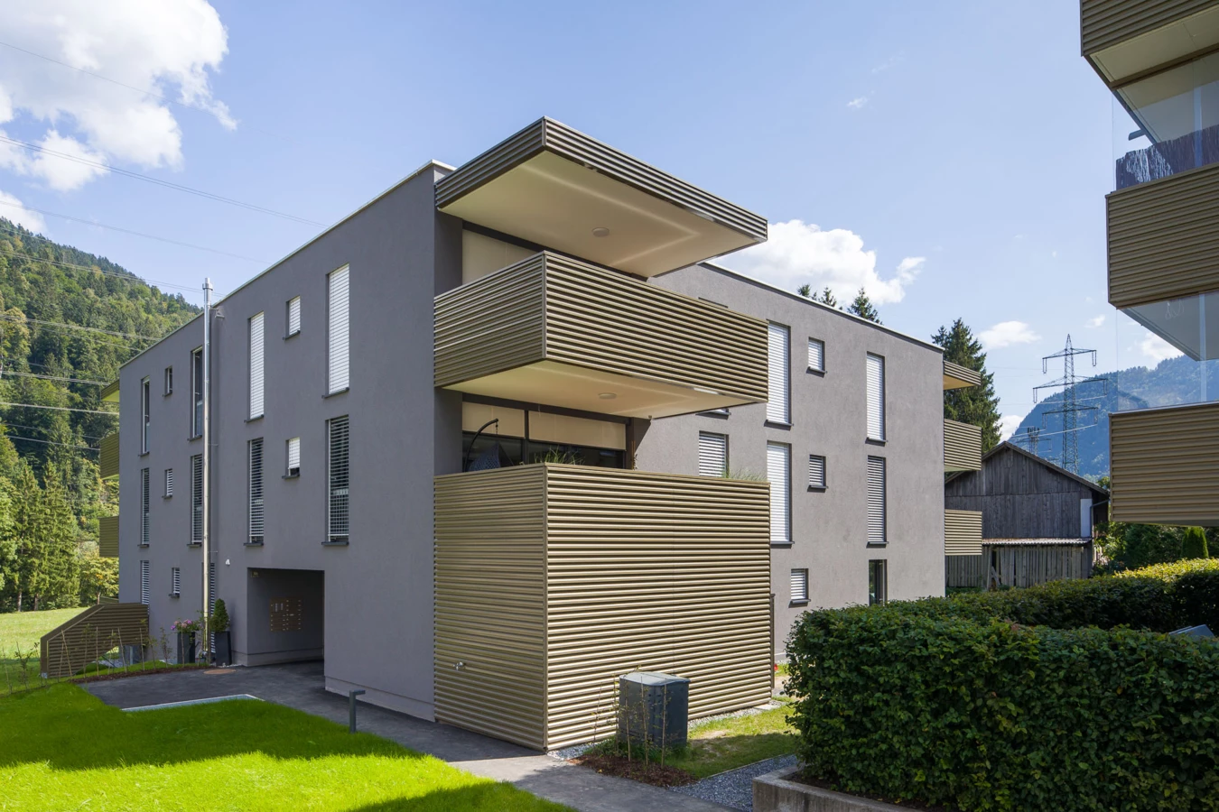 Wohnanlage Bahnhofsstrasse Vandans aussen Übersicht Wohnanlage Bahnhofsstrasse Vandans aussen Übersicht