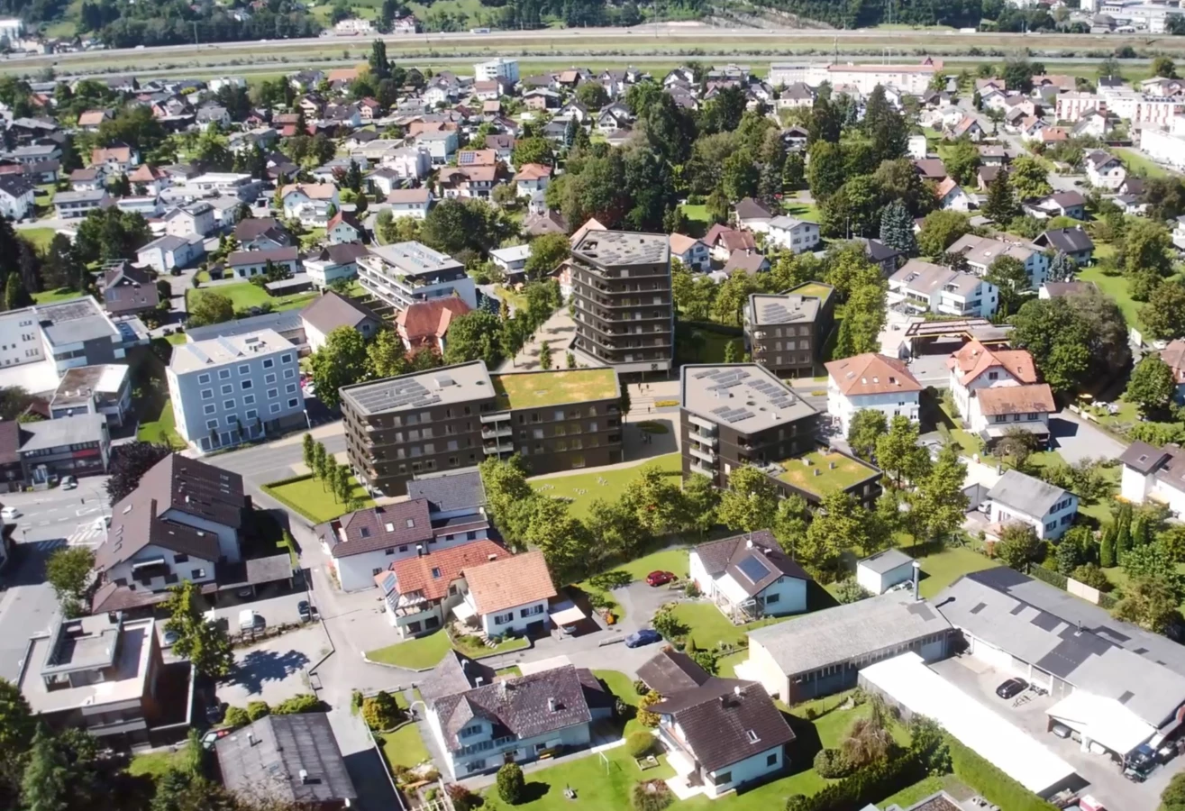 „Attraktives Tor zum Kerngebiet“: Rhomberg Bau, Alpenländische und Raiba starten neue Quartiersbebauung im Lustenauer Rheintal.