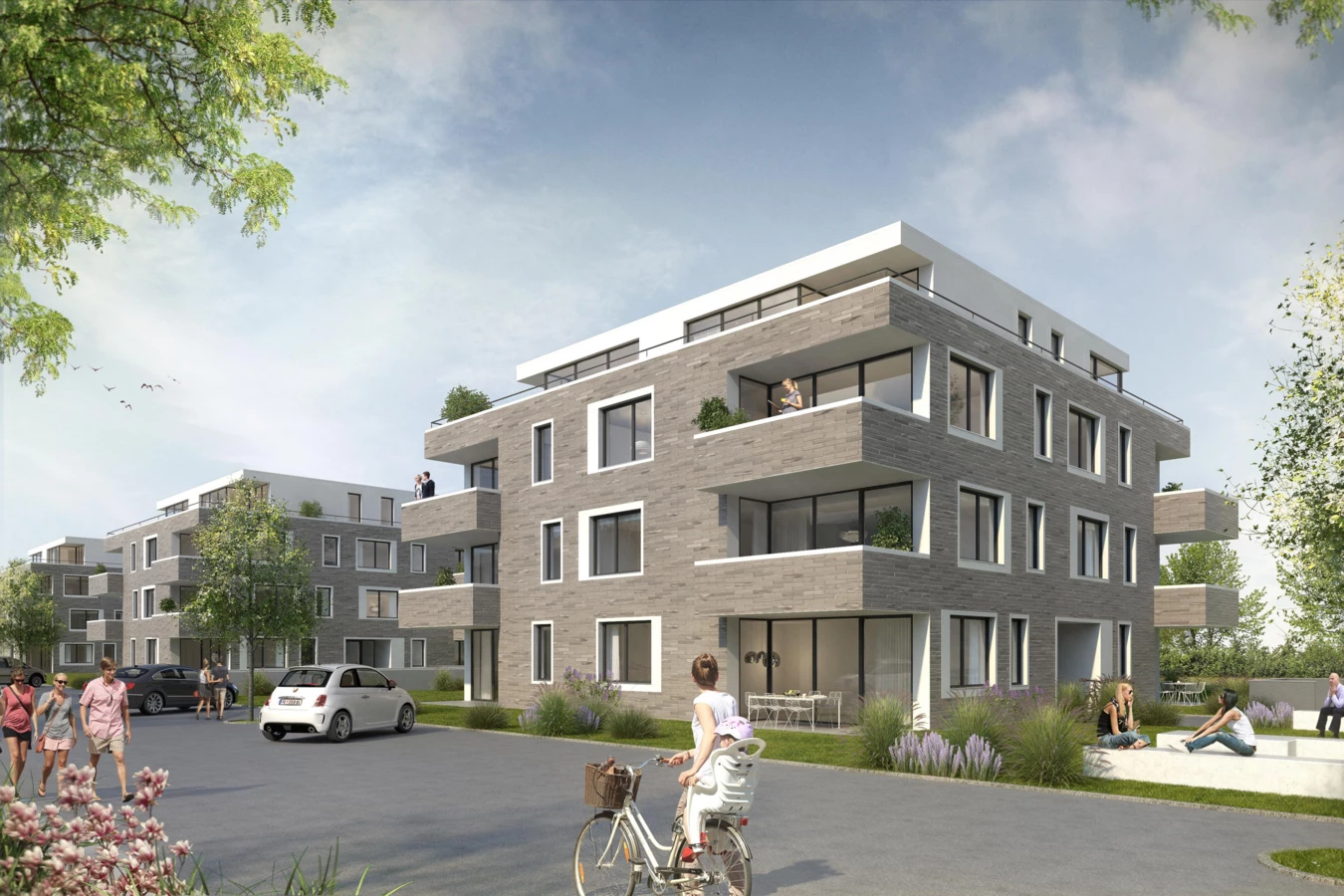 Die neue Mitte: Visualisierungen der geplanten Stadtvillen am Schlosssee in Salem.
