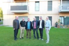180829_Rhomberg_Bau_Einzugsfeier_Götzis v.l.n.r.: Bürgermeister Christian Loacker, Architekt Hermann Kaufmann, Erich Mayer (GF WSH), Architekt Andreas Postner, Architekt Konrad Duelli, Christian Jauk (Rhomberg)