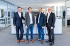 Die neue Geschäftsführung der Rhomberg Bau Holding mit Christoph Lienhart, Tobias Vonach, Hubert Rhomberg und Matthias Moosbrugger. Bild: Rhomberg Bau