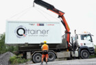 Von außen ein handelsüblicher Baustellencontainer, innen ein Komplettsystem zur Datenerfassung und -analyse auf Baustellen: der Q-tainer von Dätwyler IT Infra und der Rhomberg Sersa Rail Group.