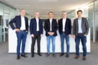 Leiten zukünftig die Geschicke der Rhomberg Bau Holding und freuen sich auf Verstärkung (v. l. n. r.): Martin Summer, Matthias Moosbrugger, Hubert Rhomberg, Ernst Thurnher und Tobias Vonach. 